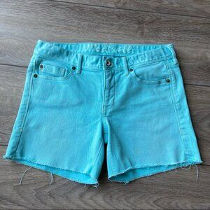 Madewell  Raw Hem Denim Blue Shorts